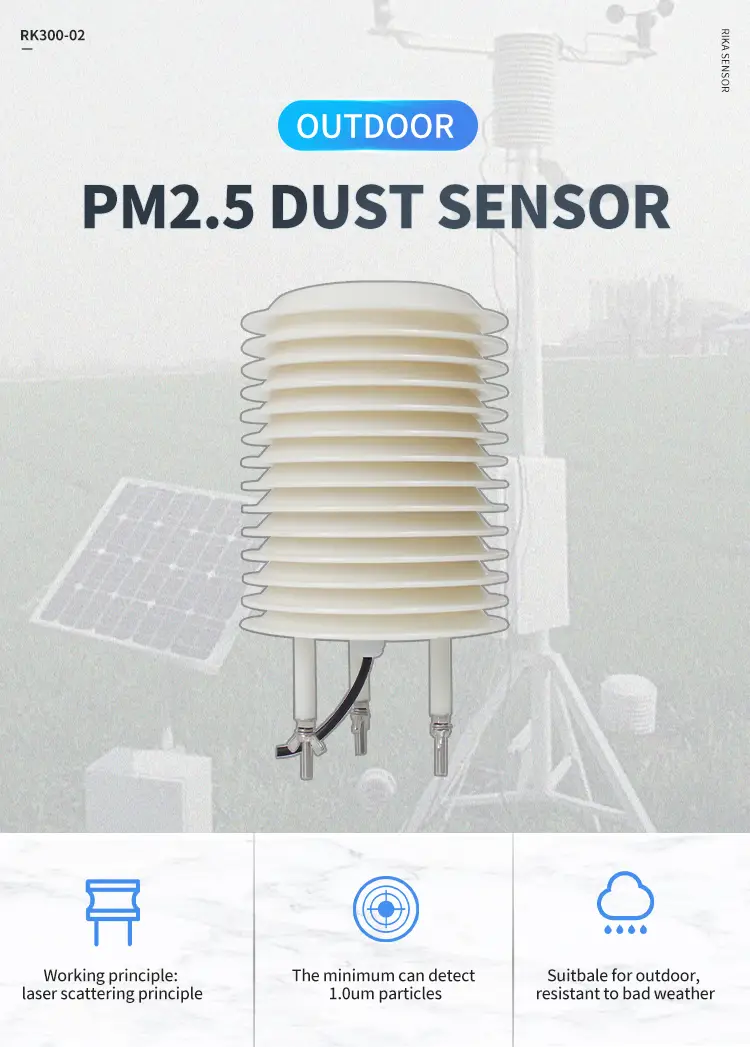 RK300-02B Outdoor Dust Concentration Sensor, PM1.0 PM2.5 PM10 Sensor 17