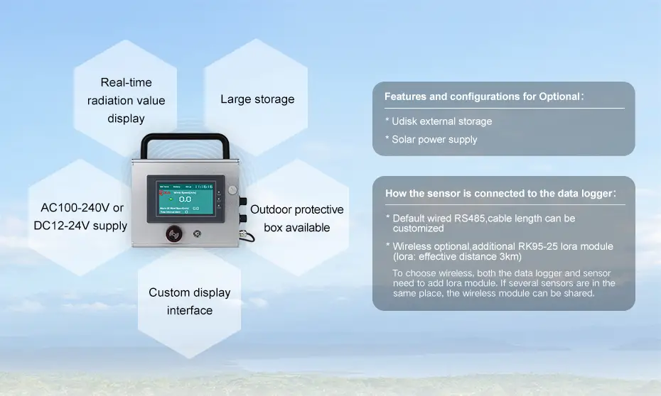 RK160-02 Wind Station Wind Speed & Direction Display Recorder 10