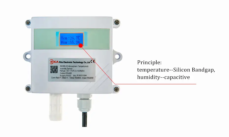 RK330-02 Wall-mounted Ambient Temperature & Humidity Sensor 13