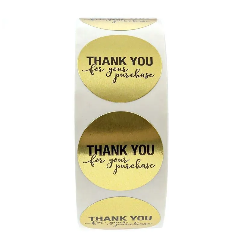 Merci, impression personnalisée, autocollant en papier adhésif pour emballage 1