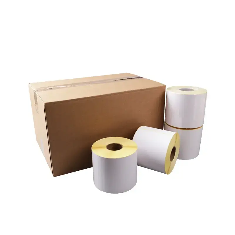 Thermal Barcode Paper Roll Can Custom - - Easy Stick 4