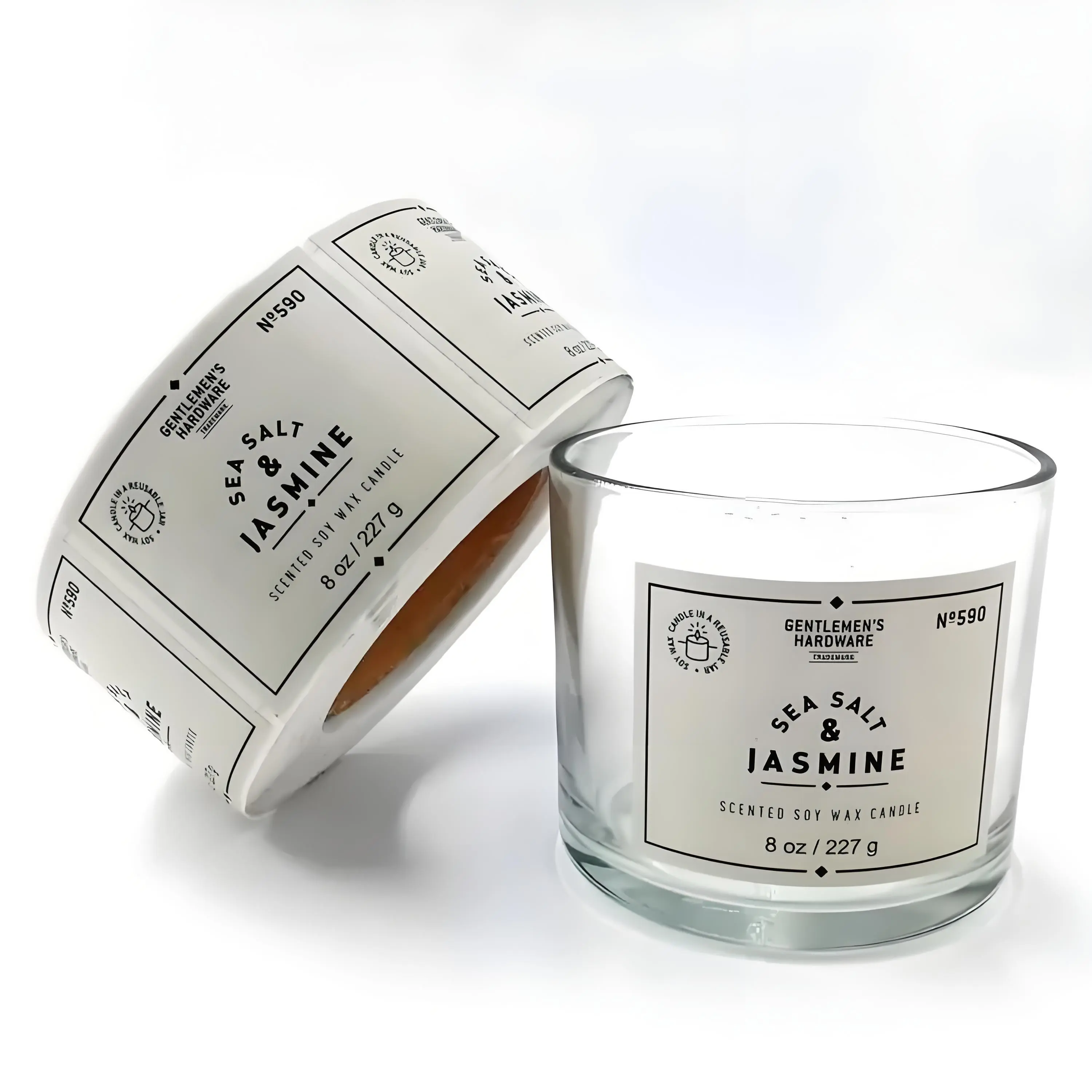 label sticker paper clear custom sticker for candles 1