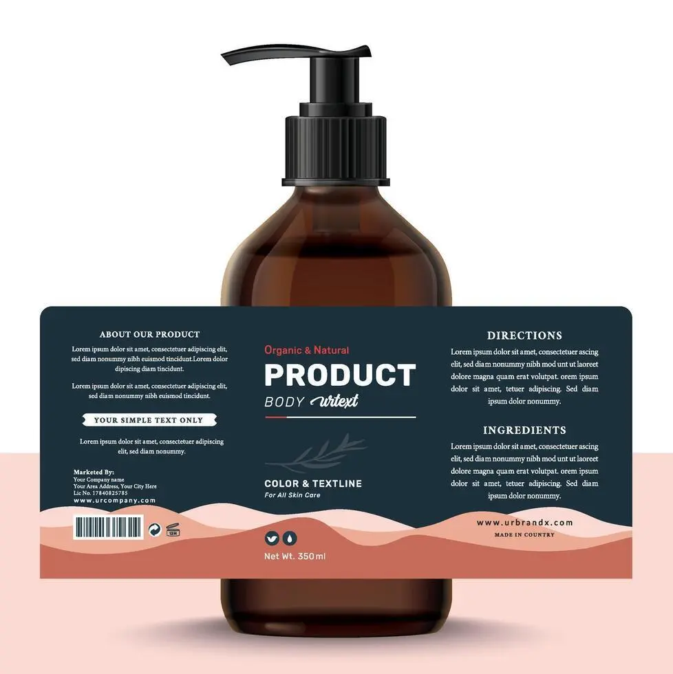 Pencetakan Tahan Air Perekat Label Botol Stiker Vinyl Bening Berkualitas Tinggi 1