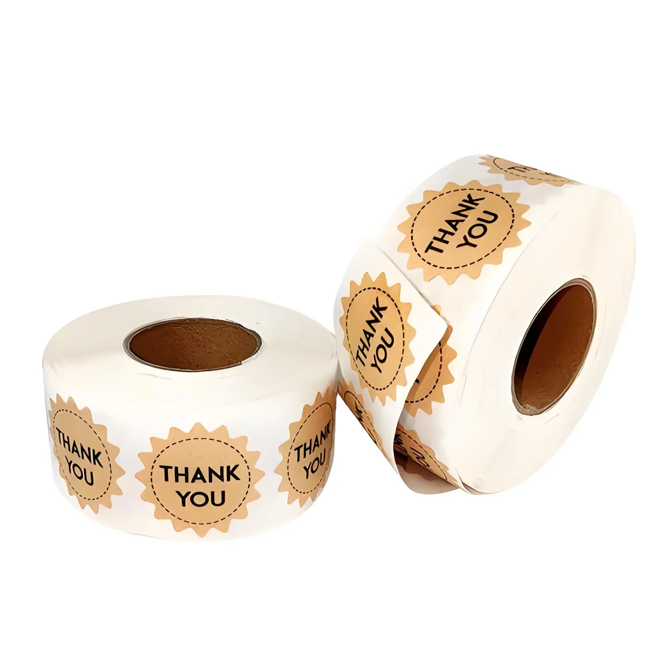 Rollos de papel adhesivo, pegatinas de alta calidad, etiquetas de productos personalizadas, gracias 1