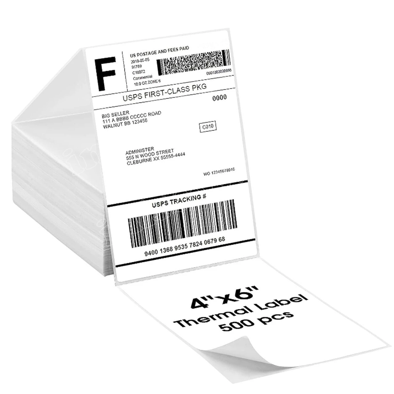 Etiqueta de envío adhesiva de la impresión adhesiva de la etiqueta engomada termal del ″ x6 del ″ A6 de la venta caliente 1