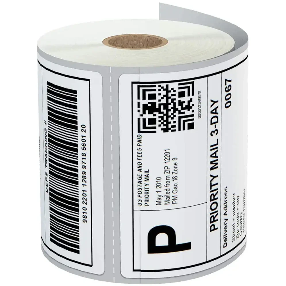 Etiqueta Adhesiva térmica de envío blanco directo etiqueta térmica A6 100x150mm 1