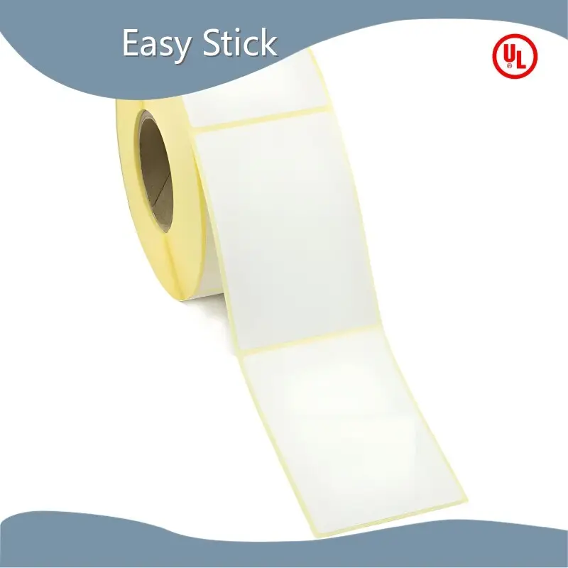 Thermal Barcode Paper Roll Can Custom - - Easy Stick 1