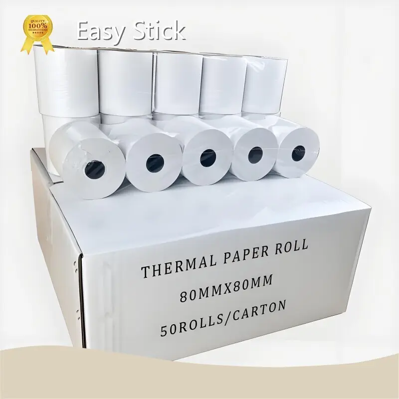 Custom Thermal Receipt Paper Easy Stick - - Easy Stick 1