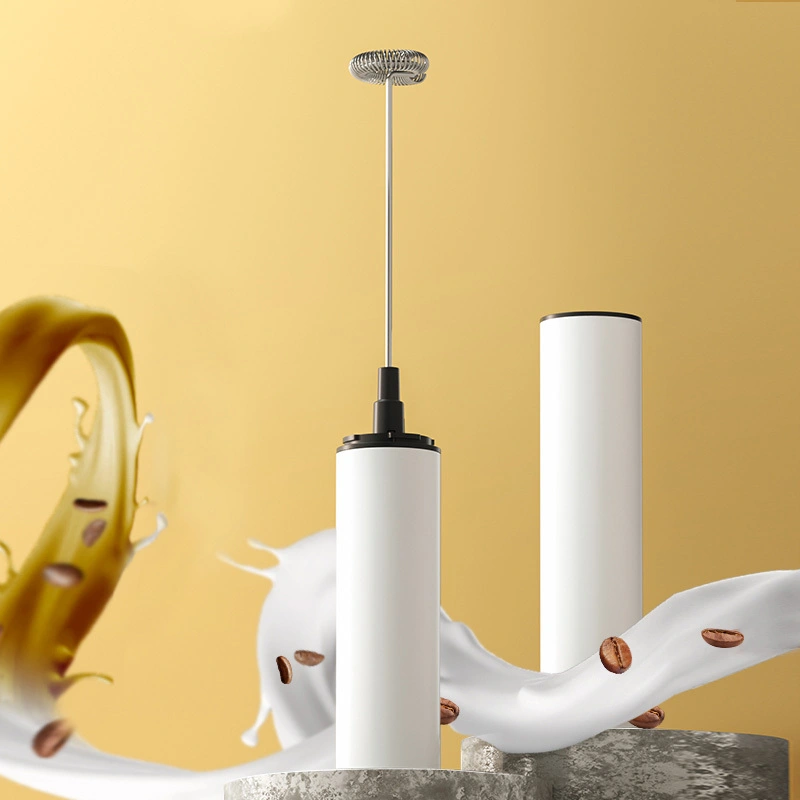 RL-1501D Rechargeable Milk Frother Portable Foam Maker White Coffee Tool Automatic 2-Speed Stainless Steel 1