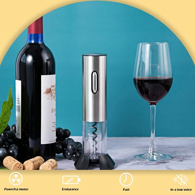 Abrebotellas de vino recargable RL-36A, herramientas de vino portátiles automáticas de acero inoxidable 1