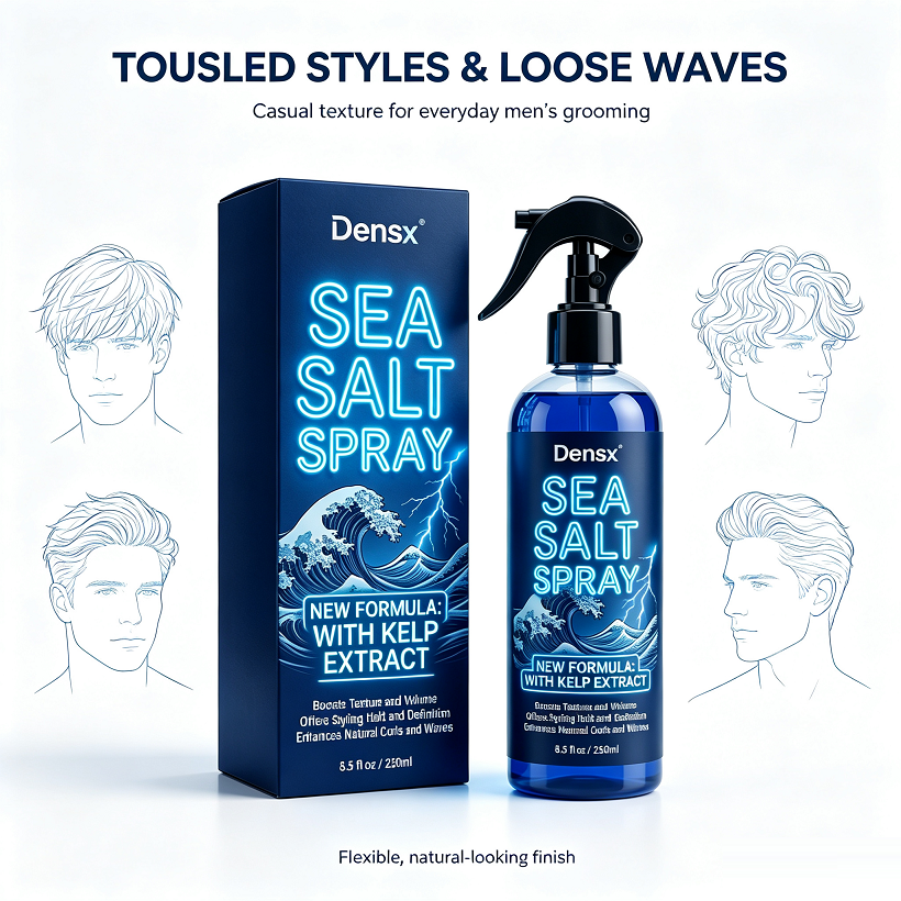 Spray de cabelo com sal marinho e ervas de marca própria 5