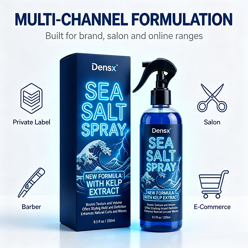 Spray de cabelo com sal marinho e ervas de marca própria 3