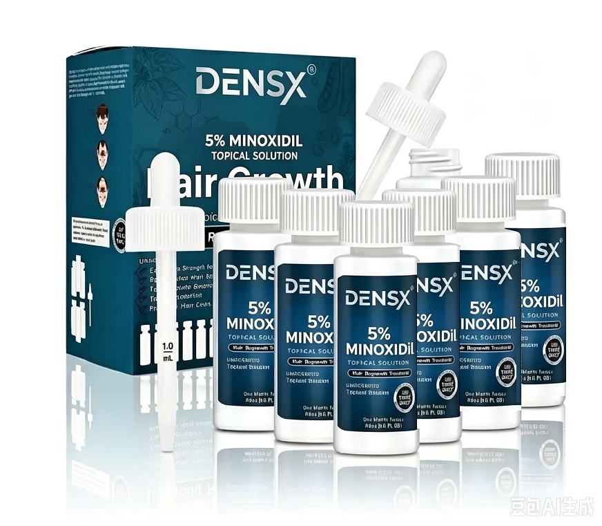 Kit 6 Botol Larutan Topikal Minoxidil 5% Merek Pribadi untuk Pria 1