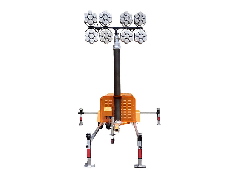 9 m tragbarer mobiler Lichtmast zum Verkauf. Lagerbestand verfügbar 1