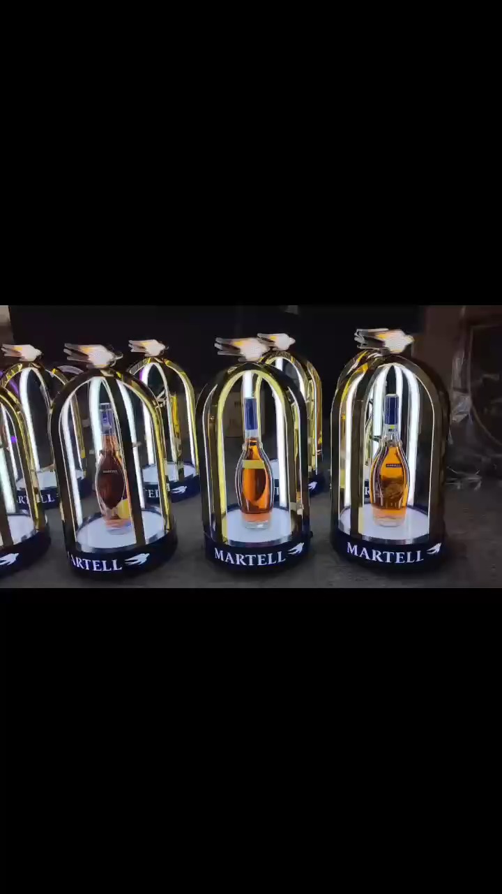 Martell Customized Logo Full Color Led Bottle Glorifier For Nightclub 1