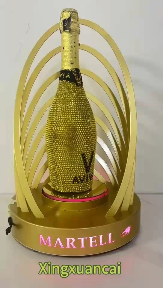 Martell Metal Material Personnalisé Logo Fleu Color LED Bouteille Glorificateur pour la boîte de nuit 1