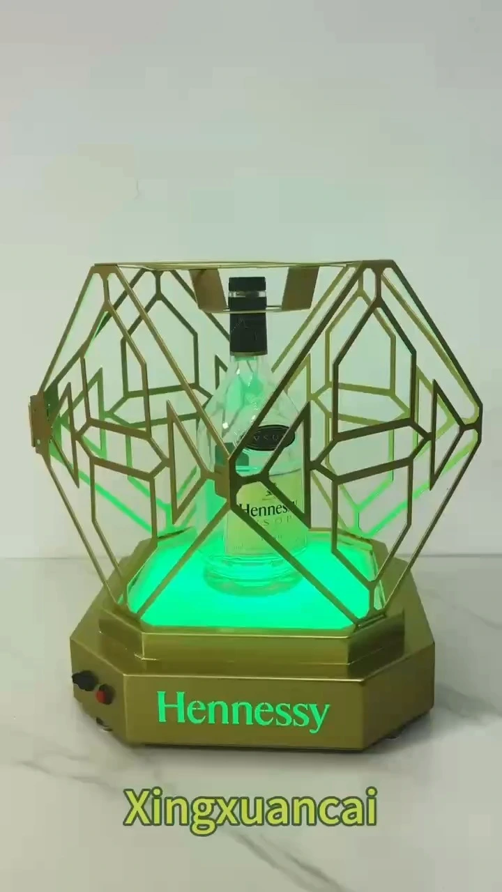 Hennessy Square Customized Logo Full Color Led Bottle Glorifier For Nightclub 1