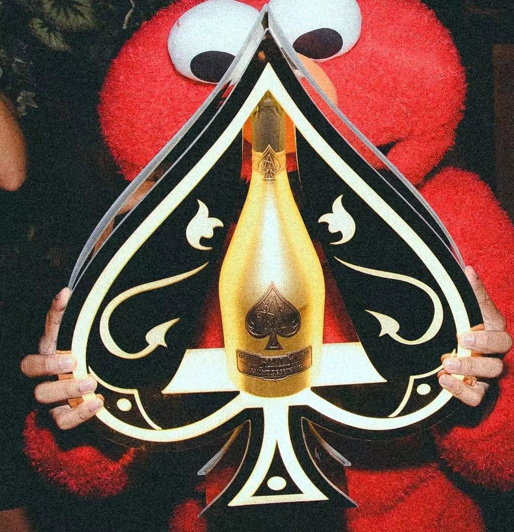 Full Color LED Acrylic Ace of Spade Champagne Bottle Presenter For Nightclub-1740640639597327 9