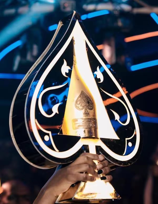 Full Color LED Acrylic Ace of Spade Champagne Bottle Presenter For Nightclub-1740640639597327 3