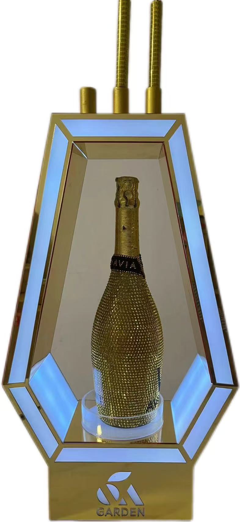 Xingxuancai Custom LED Bottle Presenter Rechargeable Gold Mirror Acrylic 7-Color LED Effects For Nightclub-1740654239412989 7