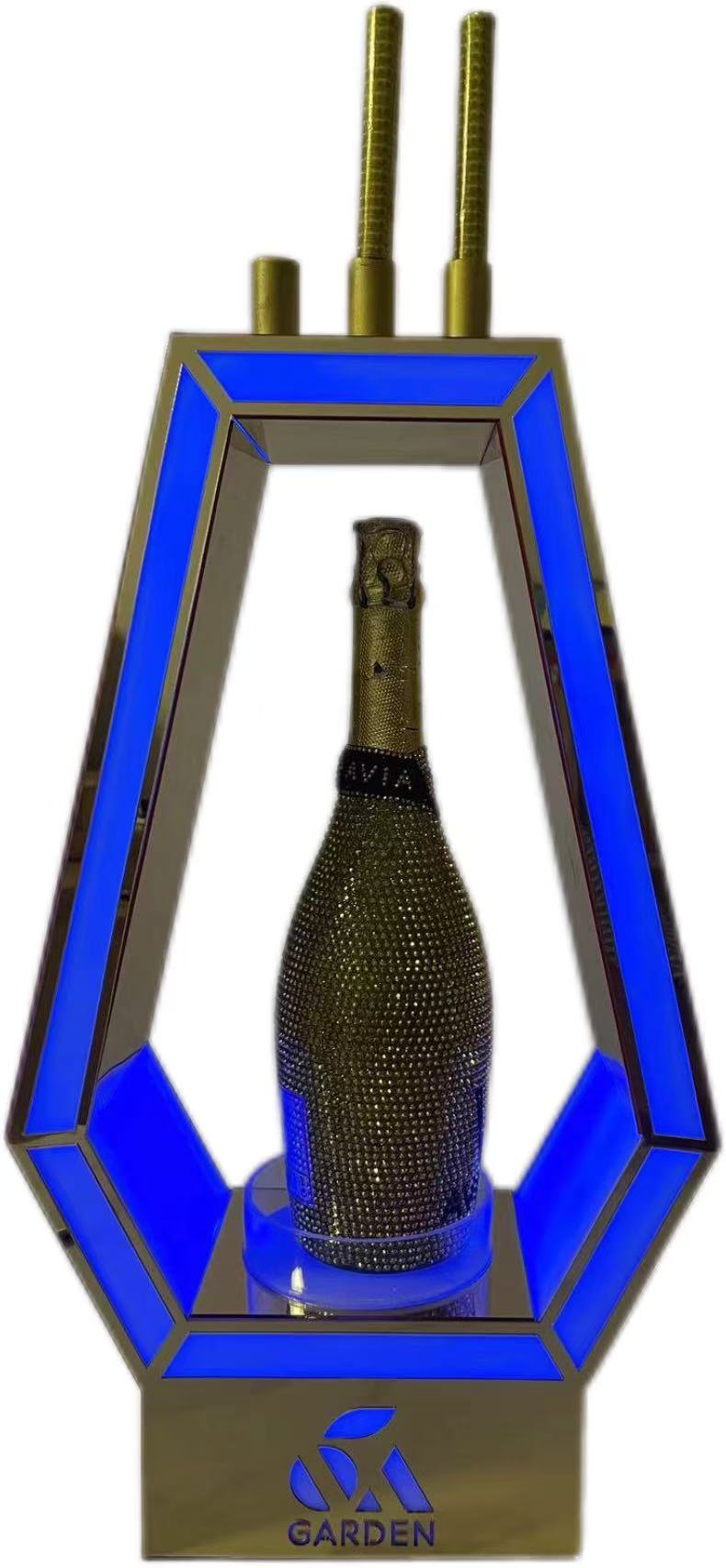 Xingxuancai Custom LED Bottle Presenter Rechargeable Gold Mirror Acrylic 7-Color LED Effects For Nightclub-1740654239412989 5