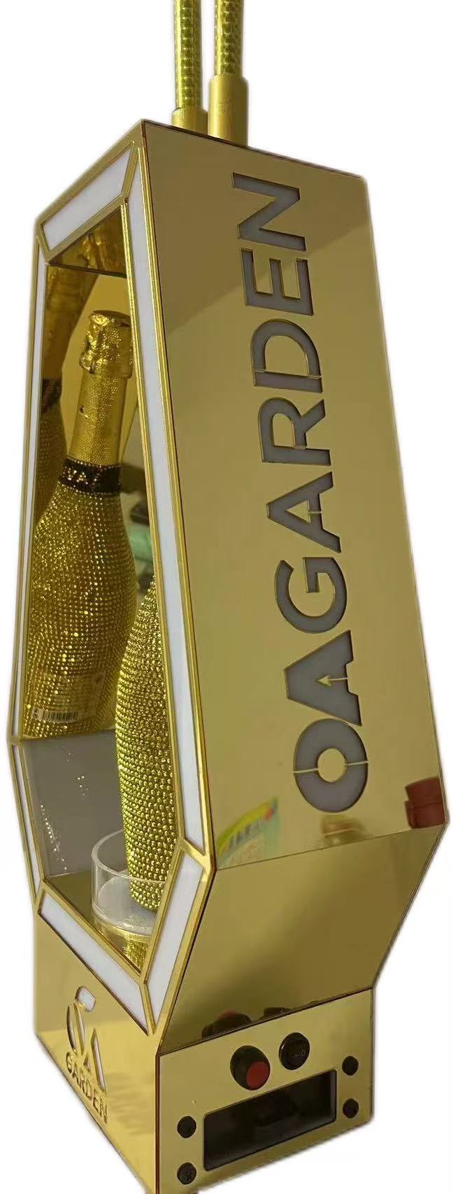 Xingxuancai Custom LED Bottle Presenter Rechargeable Gold Mirror Acrylic 7-Color LED Effects For Nightclub-1740654239412989 8
