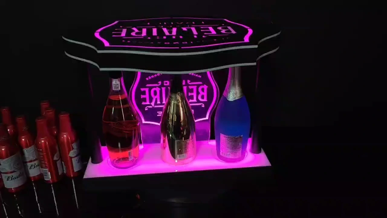 Xingxuancai LED BELAIRE 3 BOTTLE PRESENTER Rechargeable | Custom Branded Logo | RGB Nightclub Spectacle-1740555776089470 1