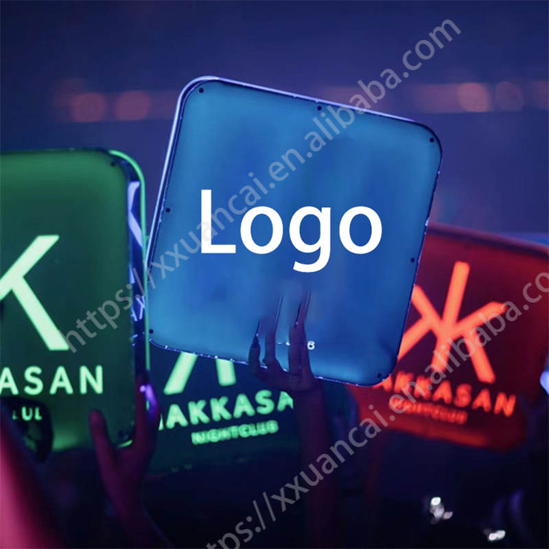 Scatola luminosa LED RGB ricaricabile personalizzabile per locali notturni 8