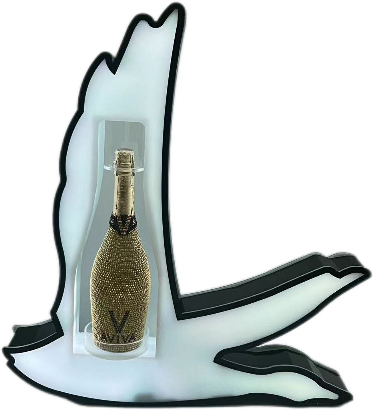 ที่วางขวดวอดก้า LED RGB แบบชาร์จไฟได้ Grey Goose ที่ปรับได้สำหรับไนท์คลับ 9