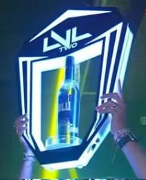Customized Logo Full Color LED Heart Shape Champagne Bottle Presenter For Nightclub1 5