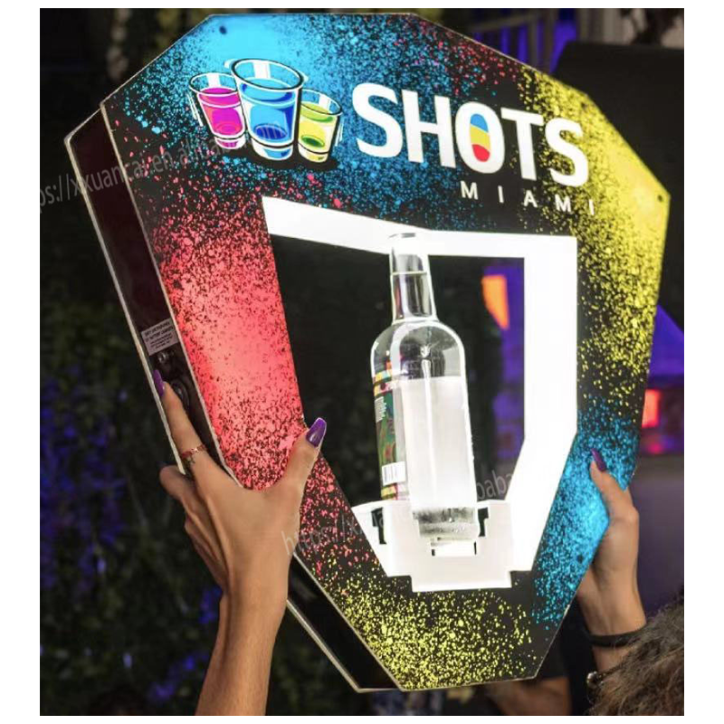 Customized Logo Full Color LED Heart Shape Champagne Bottle Presenter For Nightclub1 8