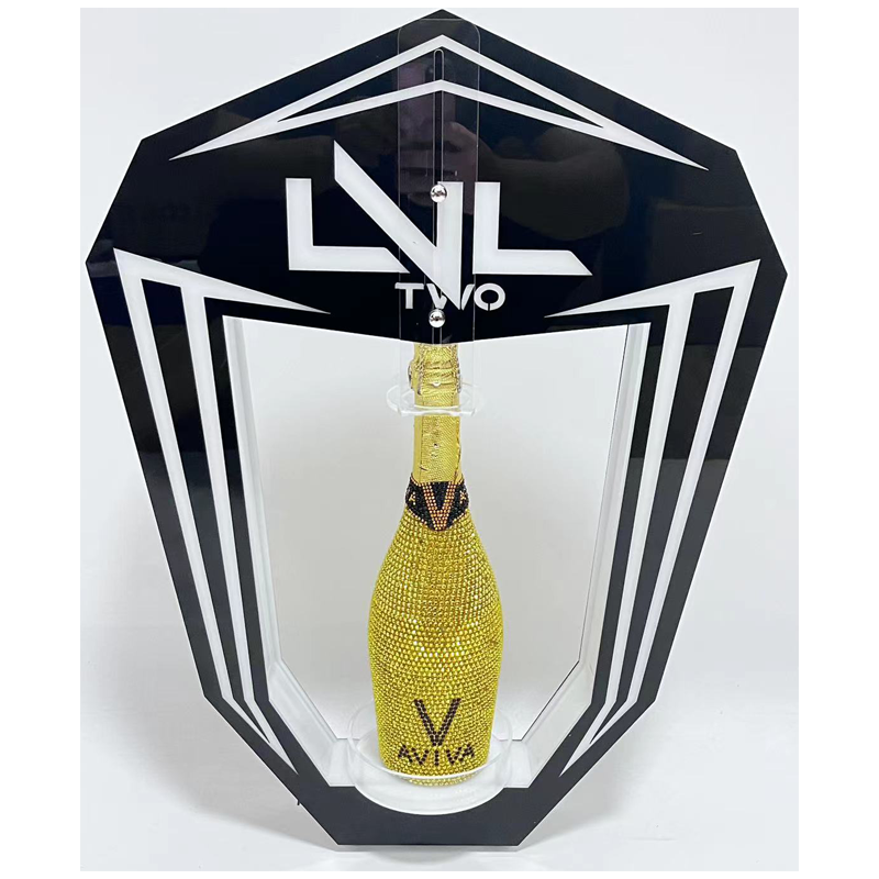 Customized Logo Full Color LED Heart Shape Champagne Bottle Presenter For Nightclub1 9