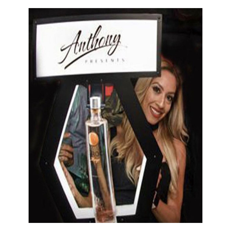 Espositore per bottiglie di champagne a LED poligonale a colori con logo personalizzato per discoteca 5
