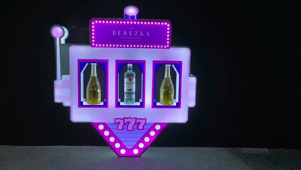 カスタマイズされたロゴフルカラーLEDナイトクラブ用シャンパンボトルプレゼンター 1