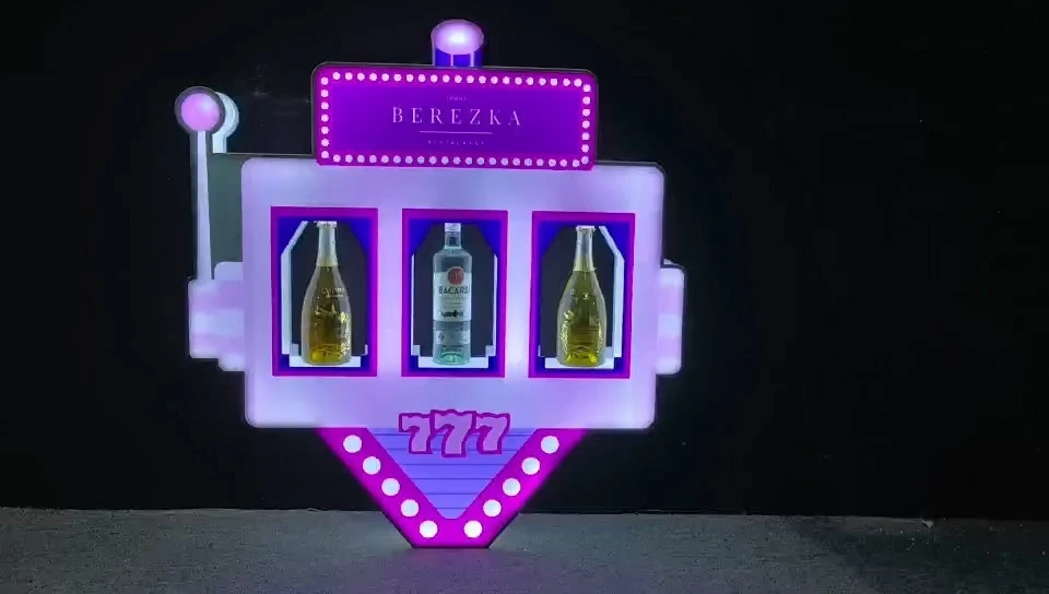 Logotipo personalizado Presentador de botellas de champán LED a todo color para club nocturno 1