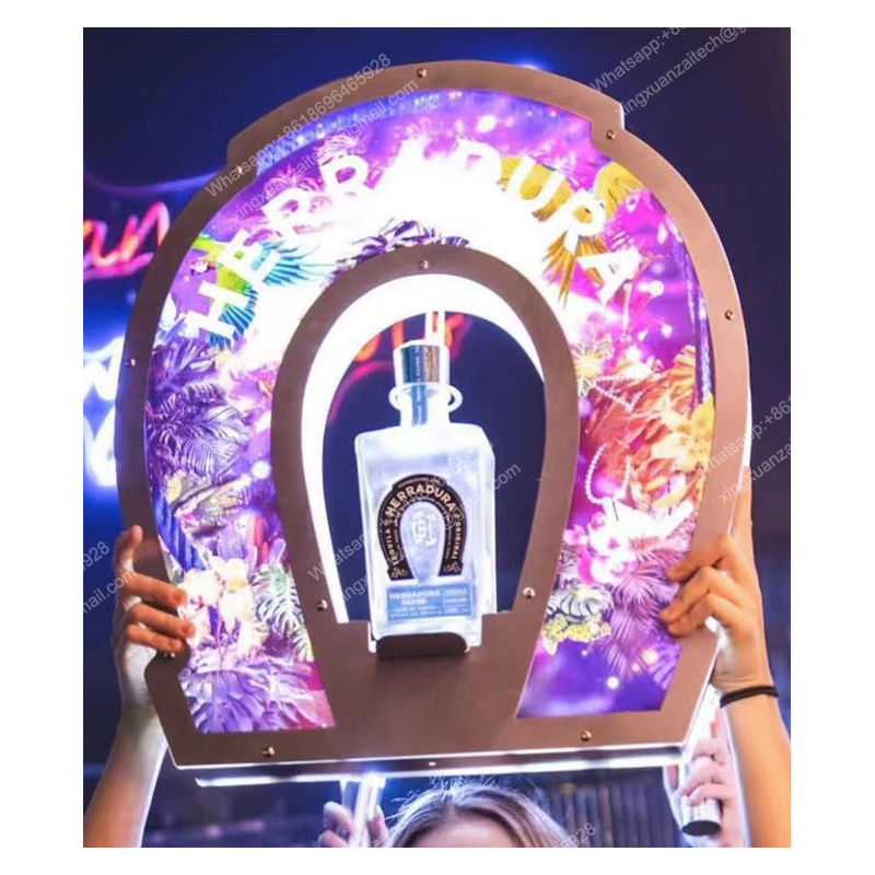 Herradura フルカラー LED アクリル製 メタルシャンパンボトルプレゼンター ナイトクラブ用 2