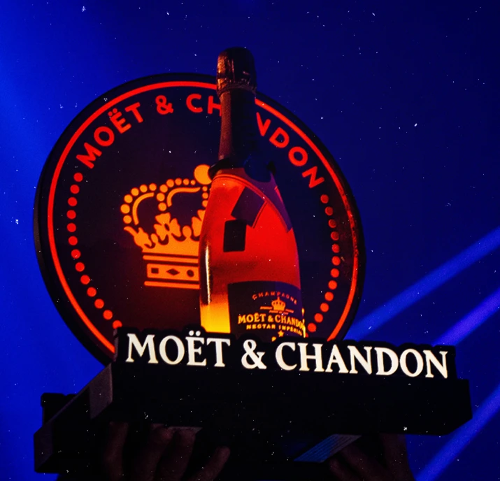 Moet & Chandon RGB LED Metal Champange Bottle Presenter For Nightclub 1