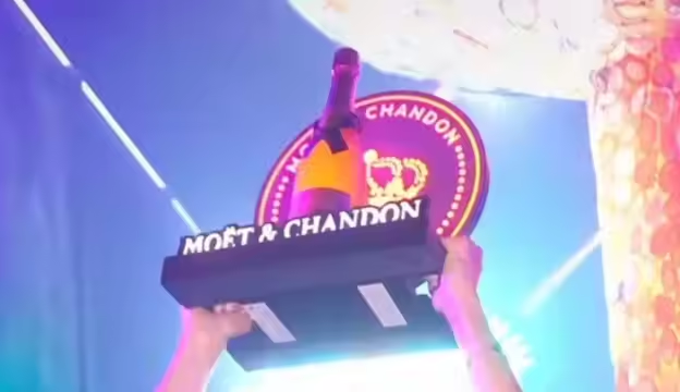 Mai Gabatar da Kwalbar Moet &amp; Chandon RGB LED Metal Champange Don Dakin Dare 9