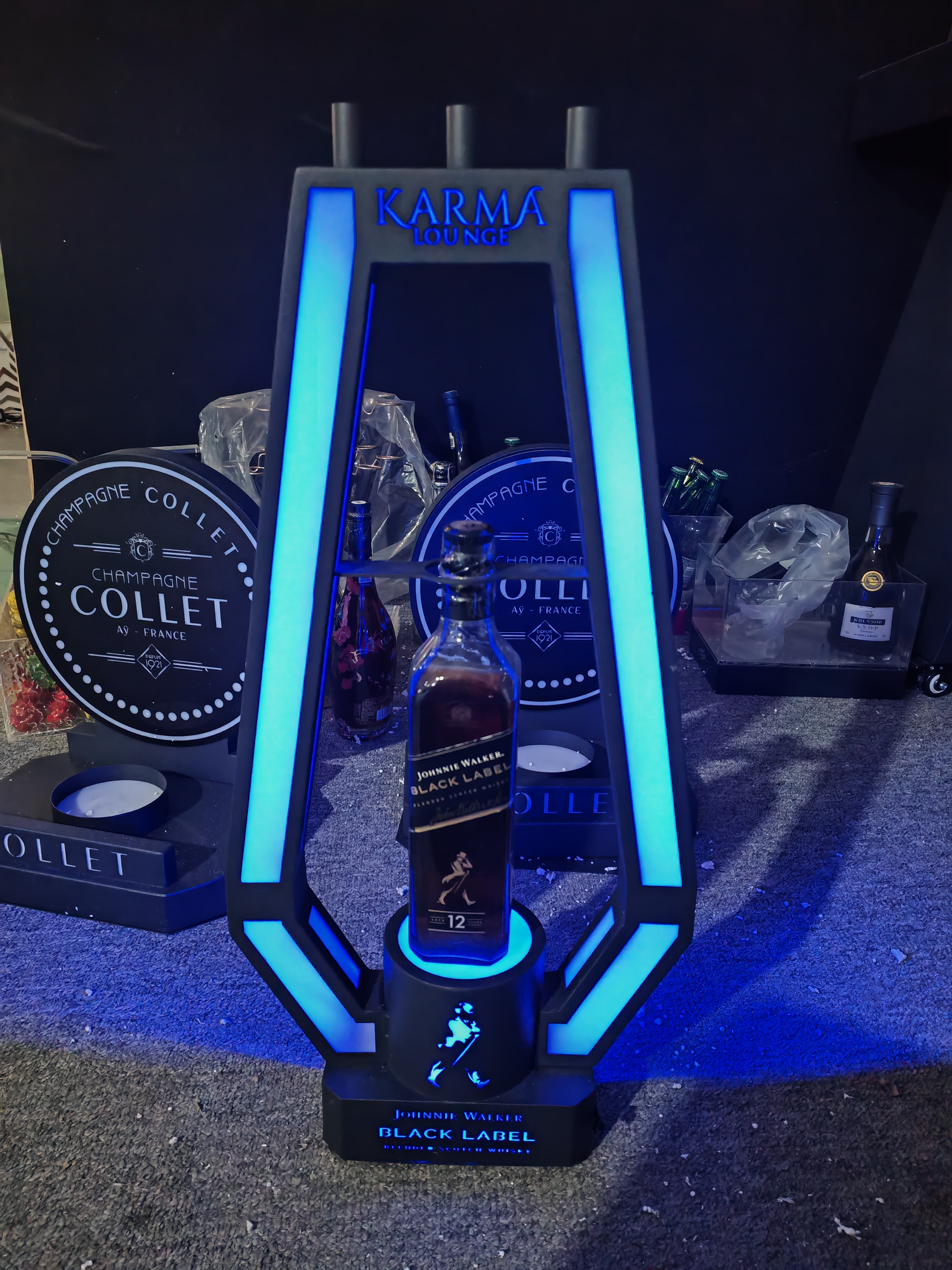 Mai Gabatar da Kwalbar Johnnie Walker RGB LED Acrylic Don Dakin Dare 7