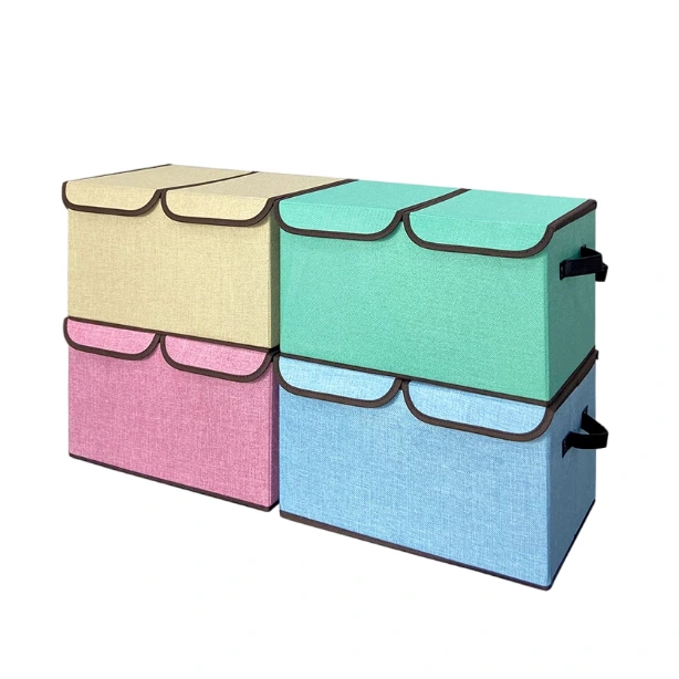 Foldable Fabric Storage Boxes with lid 1