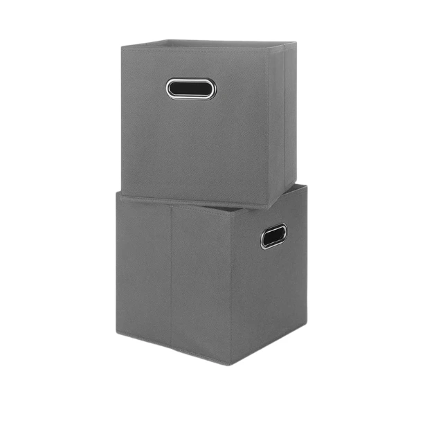 Metal handle fabric storage box 1