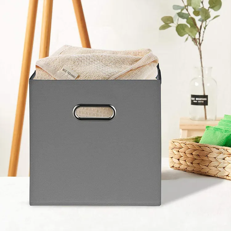 Duoyou Storage Белые тканевые ящики для хранения. Тканевый ящик с металлической ручкой. Белые тканевые ящики для хранения. Сделано в Китае. 6