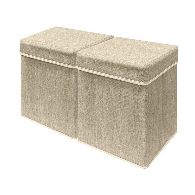Multi-Functional Fabric Storage Stool, Storage & Seating 1