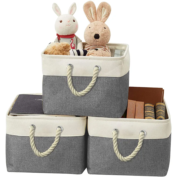 Складной контейнер для хранения Duoyou Storage Navy из льняной ткани и ЭВА, новое поступление 3