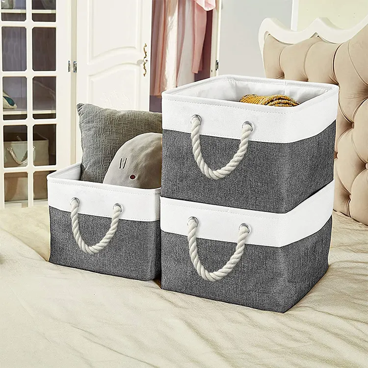 Складной контейнер для хранения Duoyou Storage Navy из льняной ткани и ЭВА, новое поступление 5