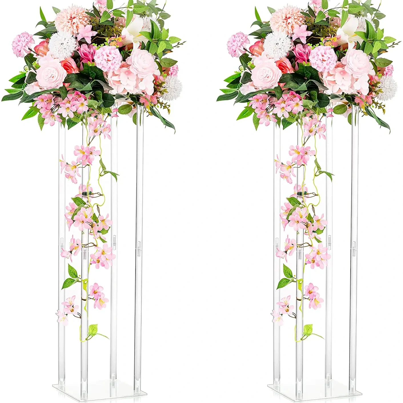 Transparent Acrylic Flower Stand Centerpiece for Wedding 1