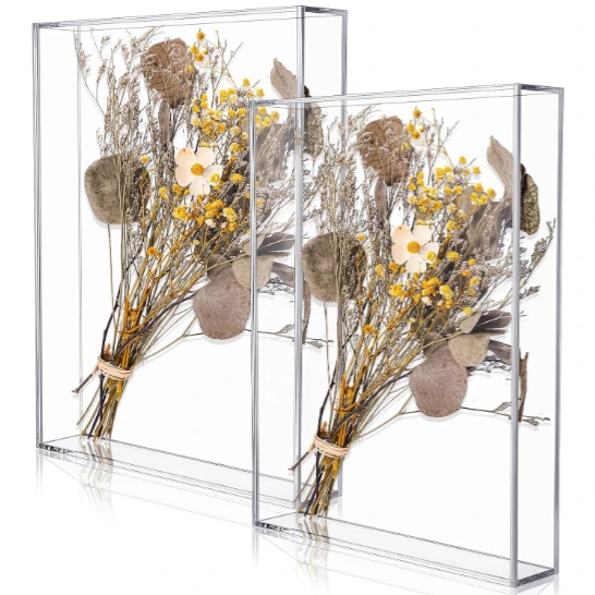 Vitrina acrílica de cajas de sombra HQ para decoración del hogar de flores secas 1