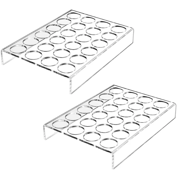 24 Slots Coffee Pod Holder Tray for Office and Kitchen Clear Acrylic K-cup Organizer 1