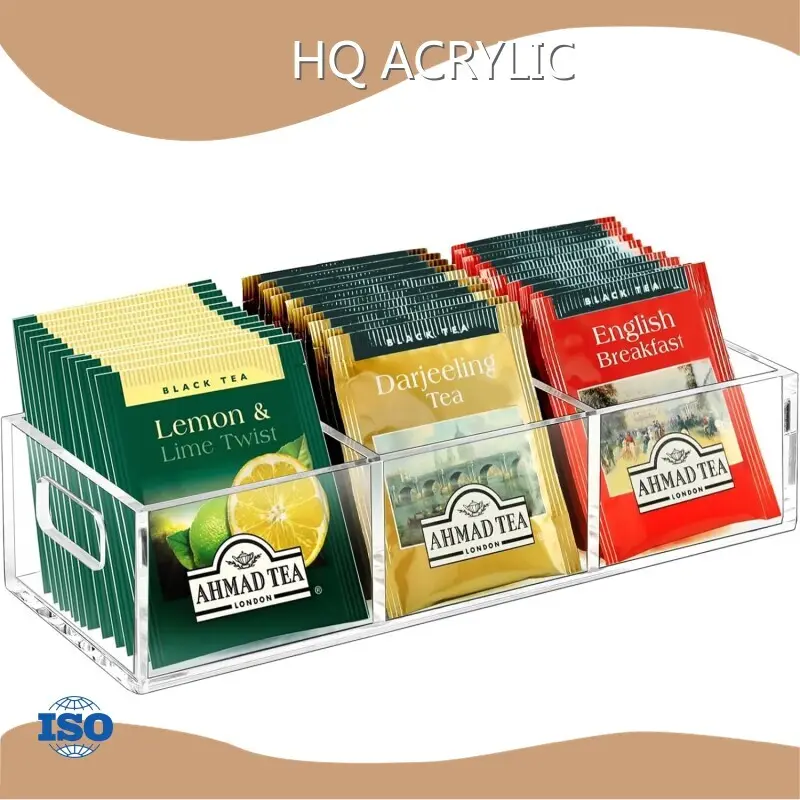 Acrylic Trays Clear Tea Bag Holder - - HQ ACRYLIC 1