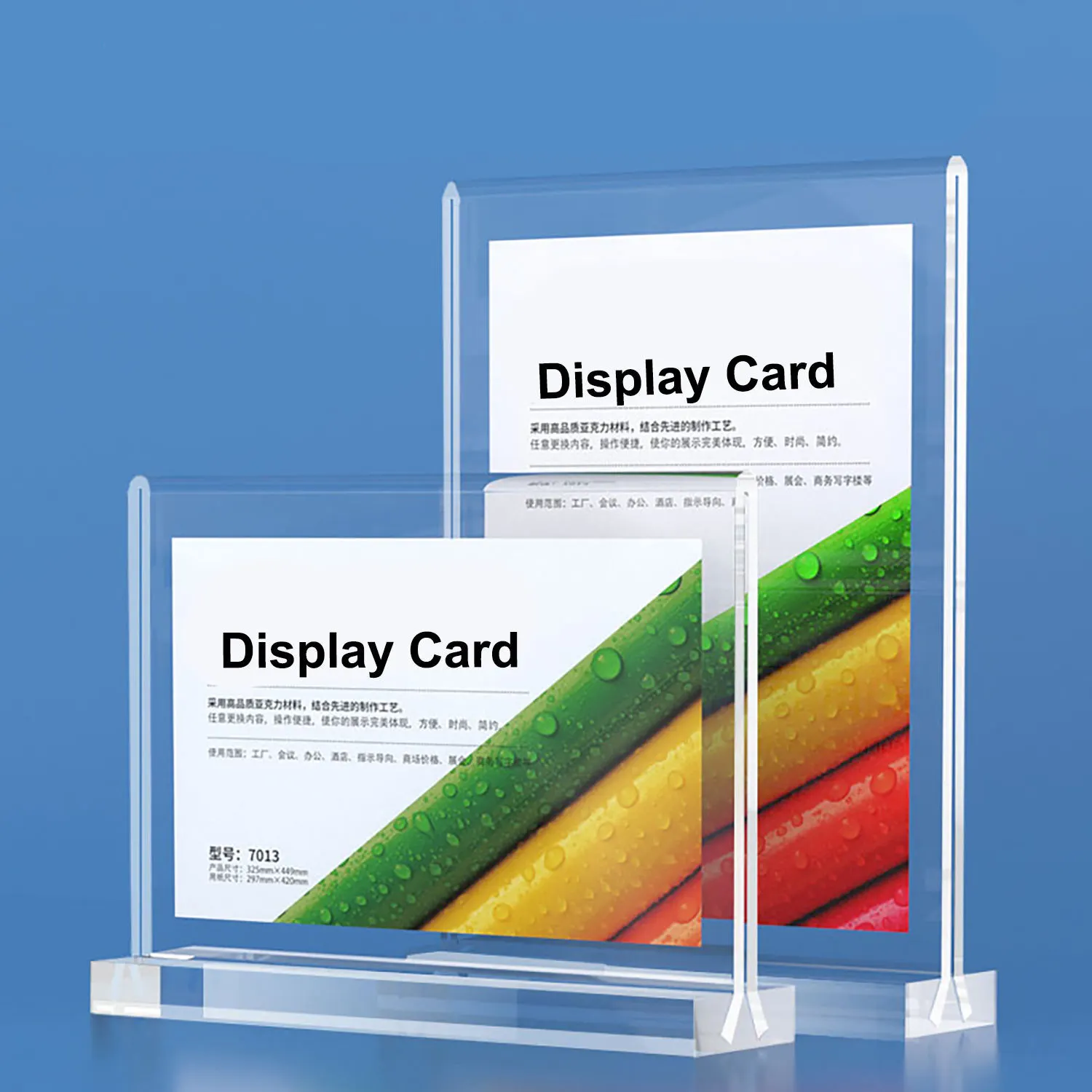 Customized Premium Clear Acrylic A4 Sign Holder - Magnetic Desktop Display Stand for Retail 1